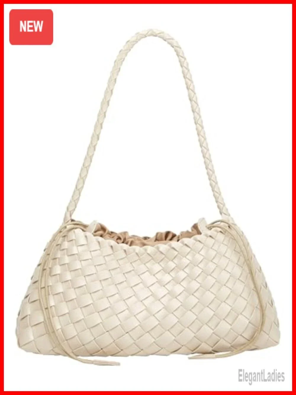Suede Woven Hobo Bag Faux Leather Tote Shoulder Purse